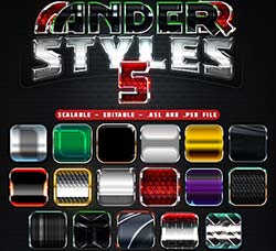 极品PS样式－17个暗黑风格的文本效果：Anderr Styles 5